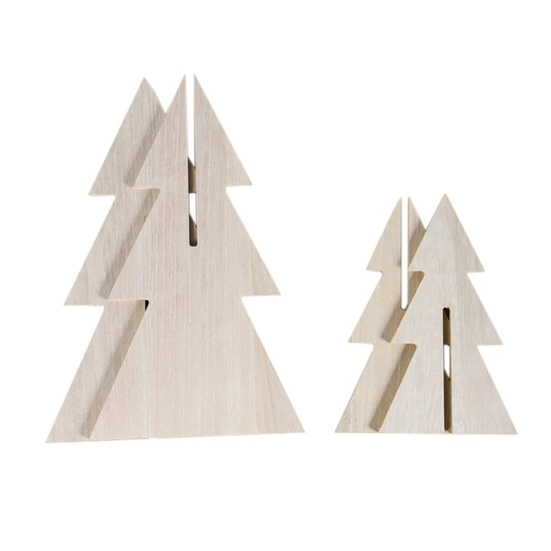 

INS DIY Wooden Splicing Tree Christmas Simple Unique Christmas Tree Decor Gifts Kids Home Party