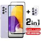 Закаленное защитное стекло 2 в 1 для Samsung Galaxy A32 A325F A52 A72 galaxy A41 A51 A71 A12