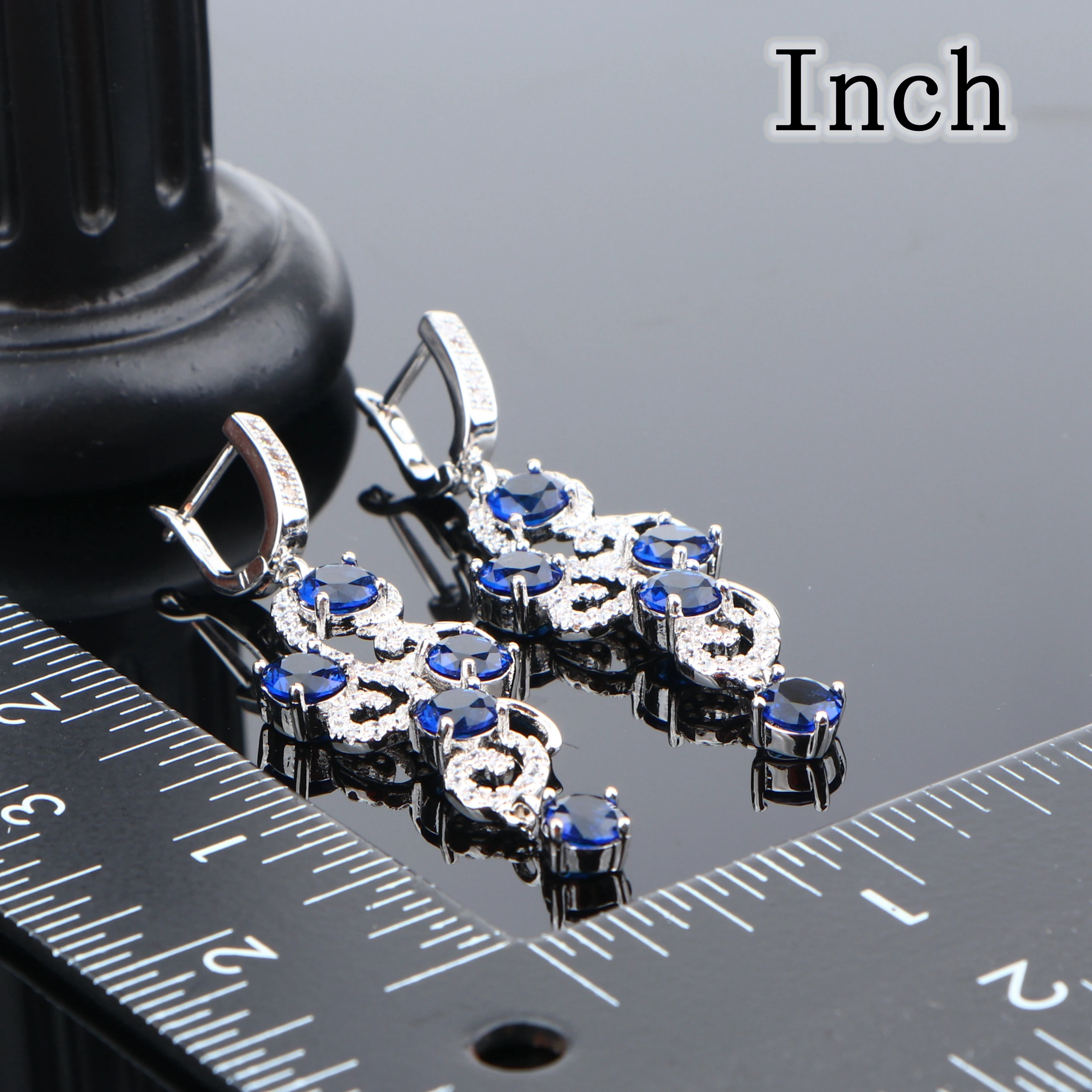 Женский свадебный комплект ювелирных изделий из стерлингового серебра 925 пробы