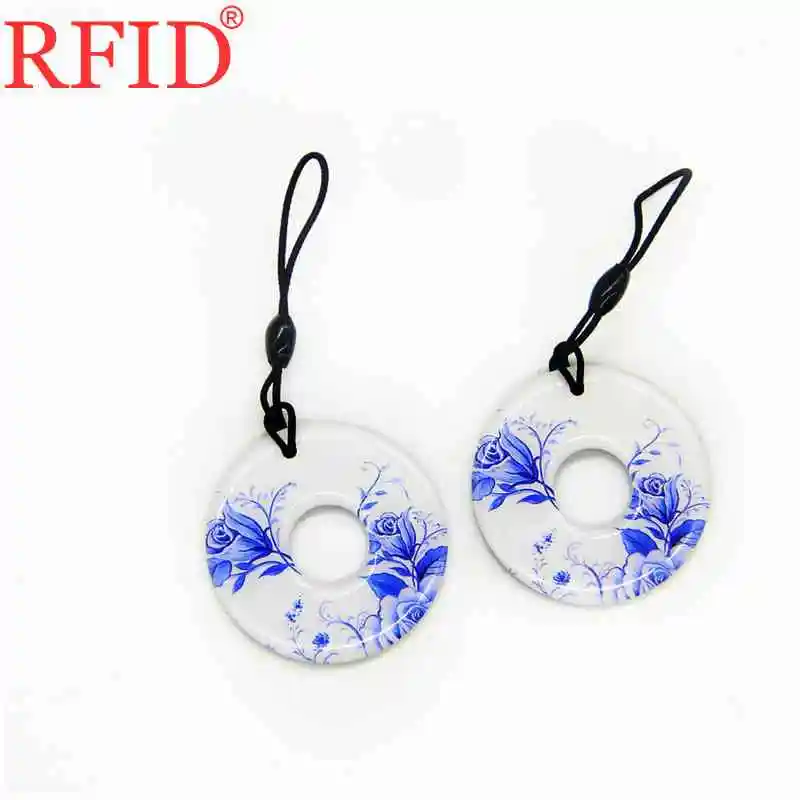 ID 125khz EM4100 TK4100 RFID Read Only Circular Dropping Glue Waterproof Key Ring Token Tag Access Control Accessories 1pcs |