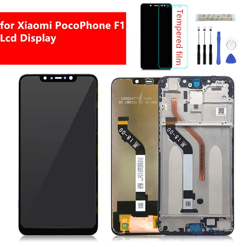 Жк дисплей с сенсорным экраном для Xiaomi F1 дигитайзер в сборе рамкой xiaomi Pocophone