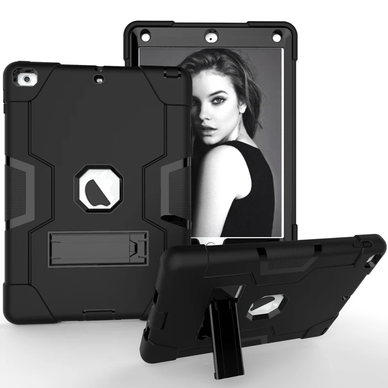 

Heavy Duty Hybrid Shockproof Case for iPad 9.7 2018 2017 A1822 A1823 A1893 A1954 Kids Cover for iPad 6th 5th Generation Funda