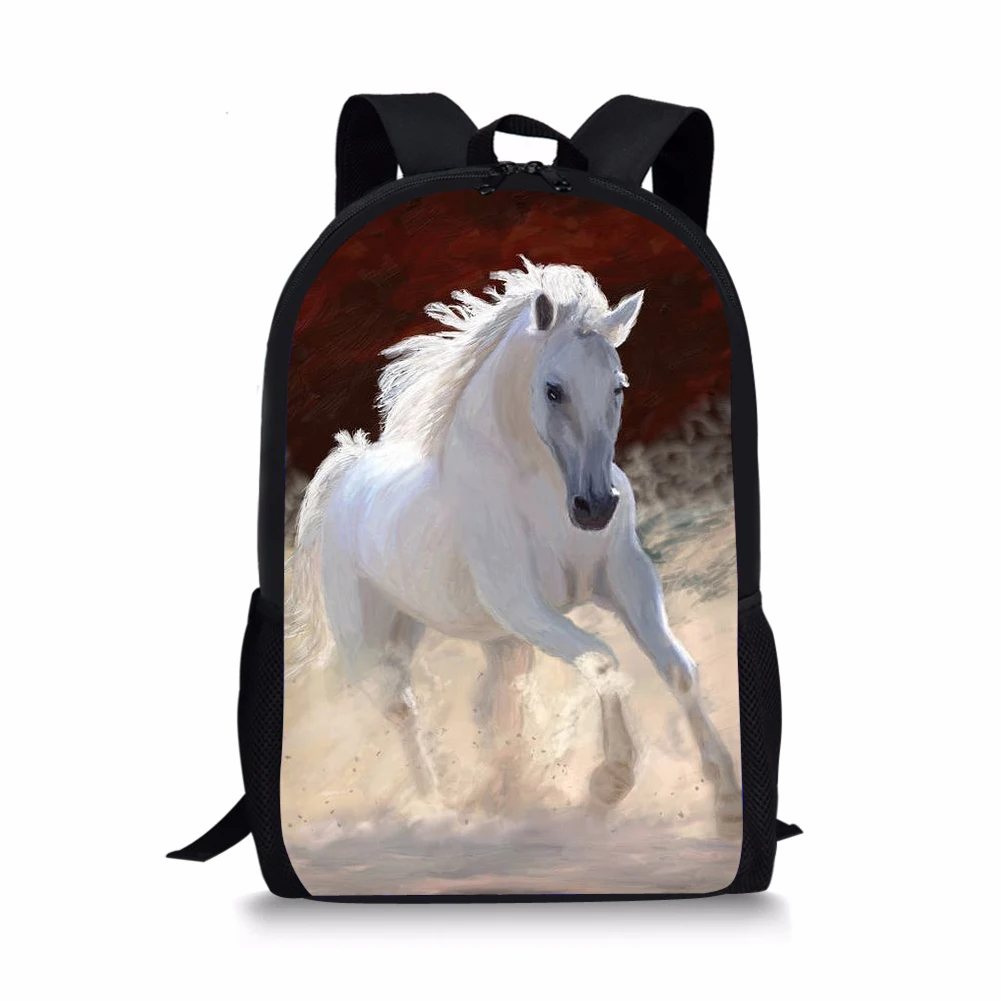 

Artistic personality animal horse backpack suitable for little boys and girls children's schoolbag printing 3d backpack