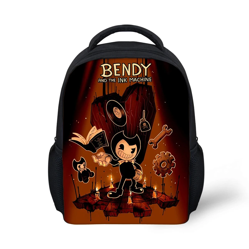 HALYUNASC Cool Kindergarten Backpack Hot-Game-Bendy-Ink-Machine Print Pattern Students School Bag Boys Mochila Mini Book Bag