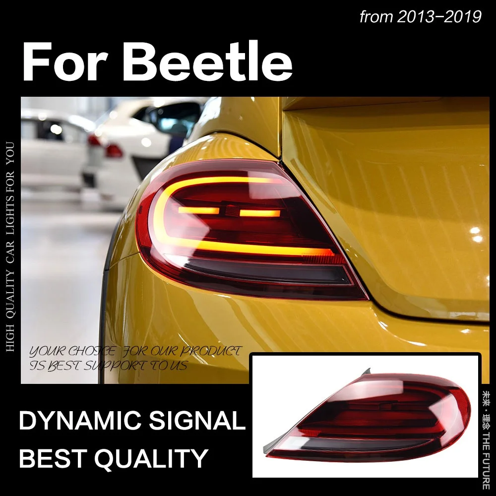 

Задний фонарь для VW Beetle s 2013-2019, светодиодный динамический сигнал, задний фонарь, светодиодный задний фонарь DRL, стоп-сигнал заднего хода, авт...