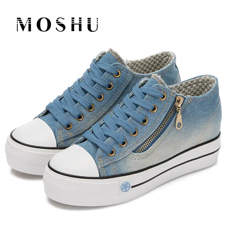 SKY blue Women's Sneakers Trainers Casual Vulcanize Comfy Canvas Shoes Ladies Female Zapatillas Mujer Tenis Feminino Basket Femme - Цвет: SKY blue