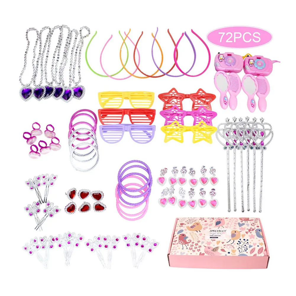 72 шт. принцесса ролевые ювелирные изделия игрушка для девочек Ювелирное Платье