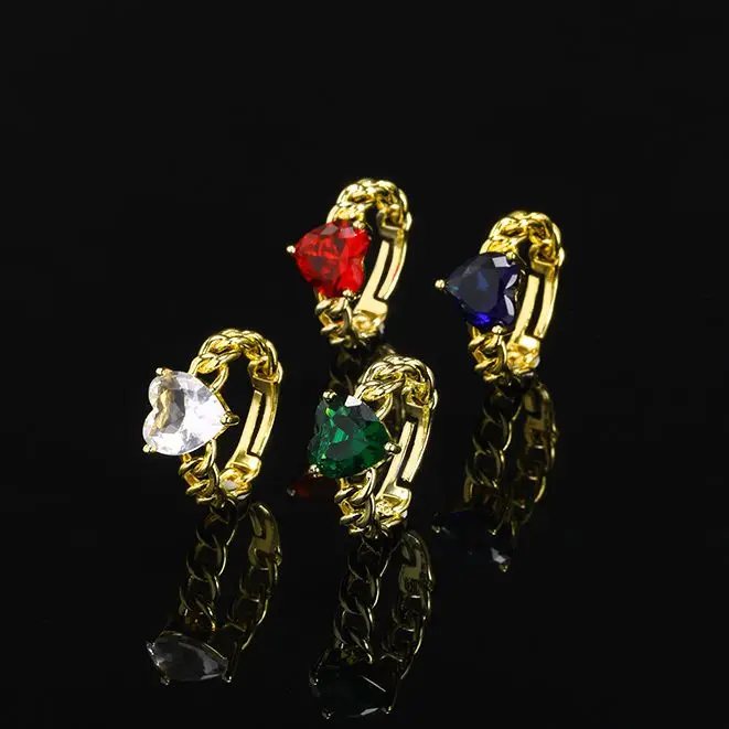 

Simple Heart Ring Women Rhinestone Cute Finger Vintage Rings Wedding Engagement Birthday Gift For Girlfriend Zircon Jewelry