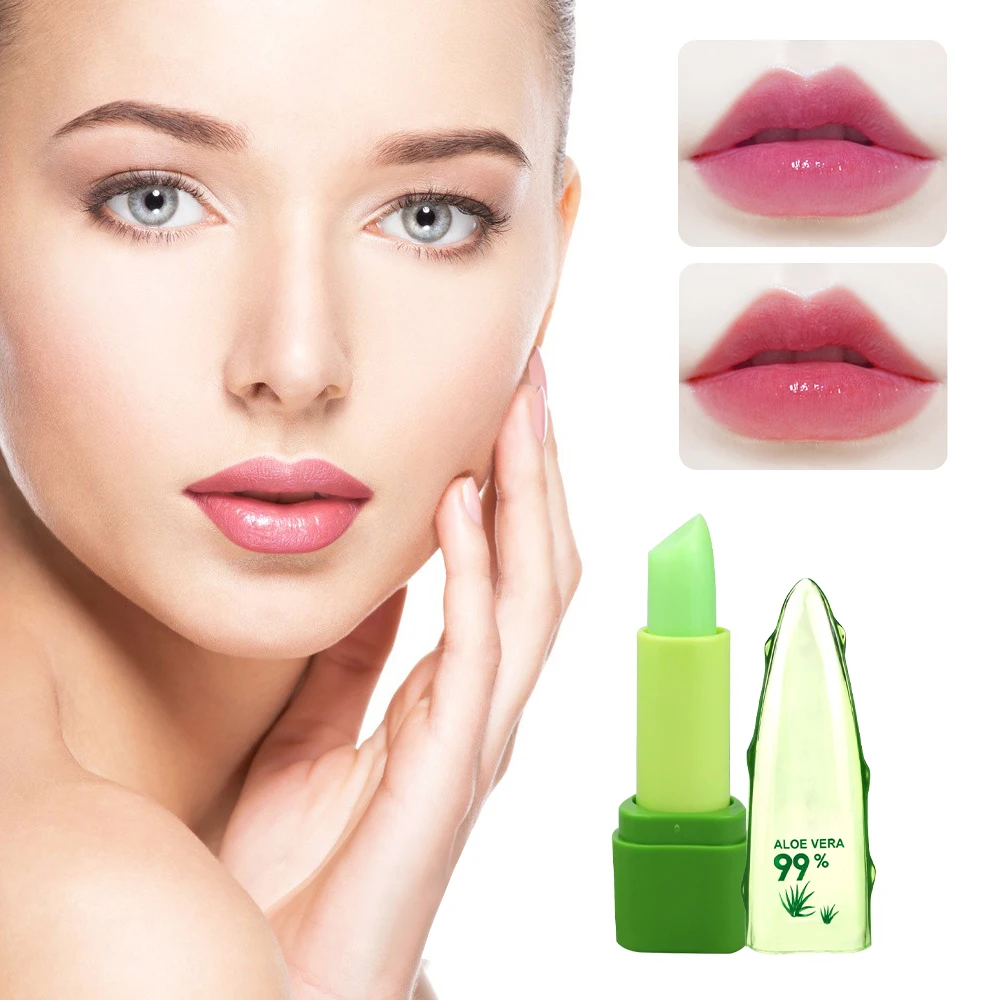 

1 Piece Aloe Vera Lip Balm Long Lasting Lip Balm Moisturizing Natural Discoloration And Plumping Lips Waterproof Lip Balm