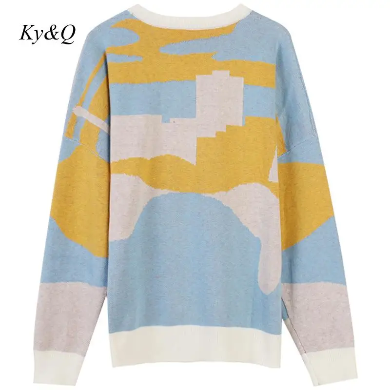 Новинка 2020 женские модные новые зимние пуловеры свитер с длинным рукавом и