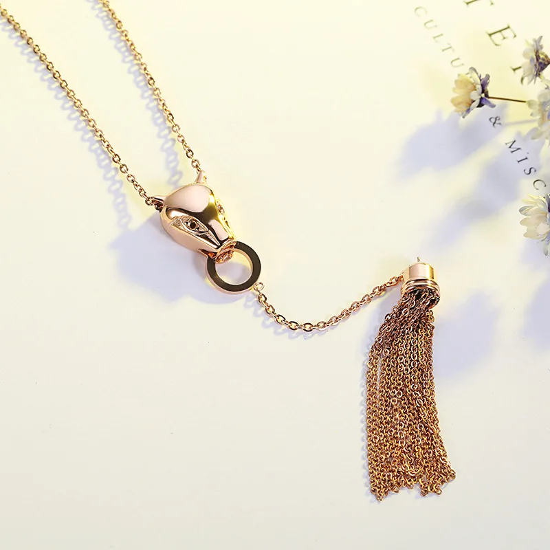 Tshou202 Новый головы леопарда бахрома свитер среднего размера цепи Женский Титан