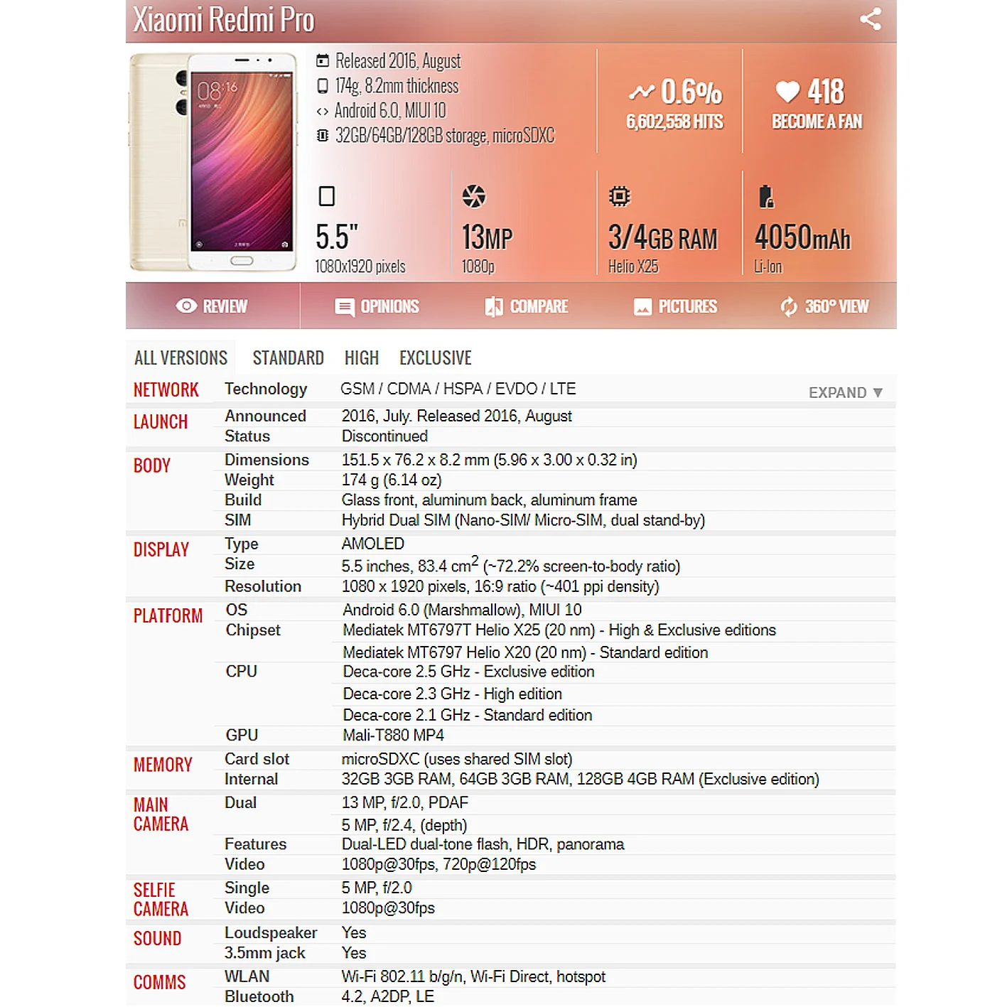 

100% Tested High Qual For Xiaomi Redmi Pro Phone Camera Modules Back Camera Front Camera Big small Camera Replacement