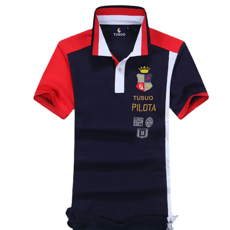 

Summer New Embroidered Logo Clothing Pure Cotton Men's Business Casual Men's Polo Shirt Large Size Short Sleeve T-shirt S~5XL