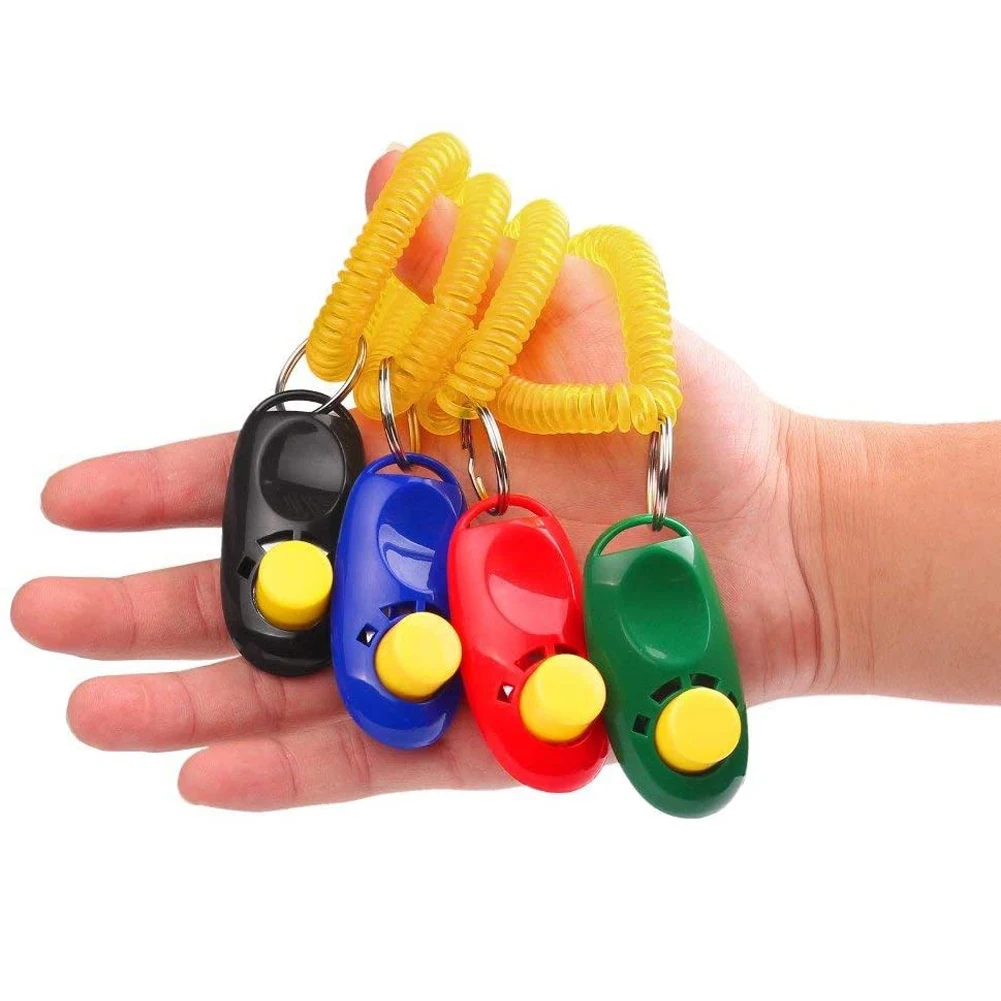 Портативный тренировочный кликер с ремешком на запястье товары для собак