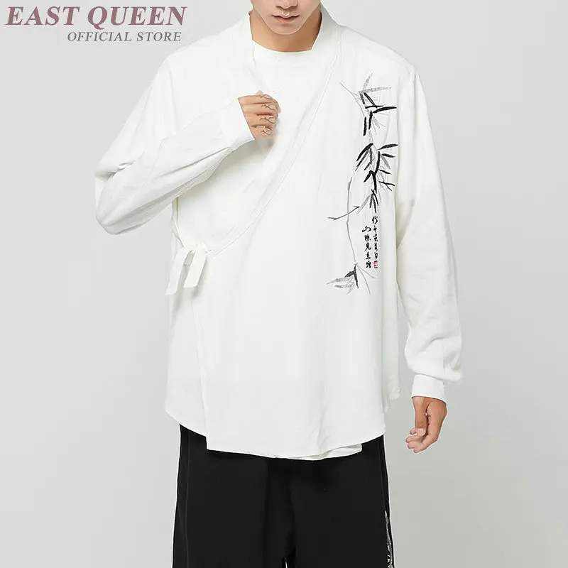 Традиционная китайская одежда для мужчин на шнуровке рубашка Hanfu Восточная