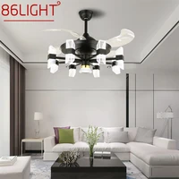 86light modern ceiling fan lights invisible fan blade with remote control led for home dining room bedroom restaurant