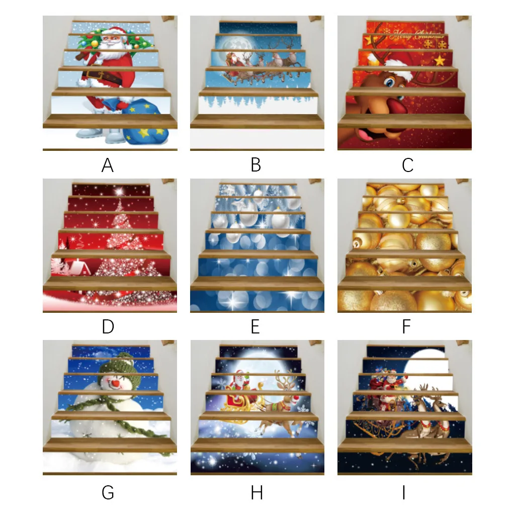 2019 Горячие продукты Рождество 3D имитация лестницы стикер водонепроницаемый