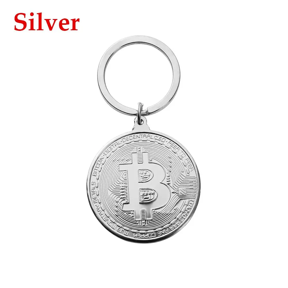 

New Bitcoin Commemorative Collectors Coin Coin Key Ring Key chain Friends Gifts