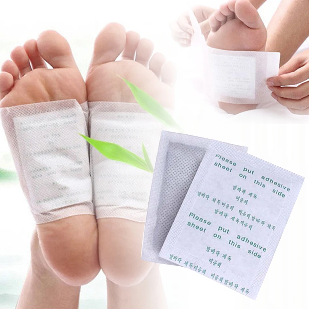 

10 шт., бамбуковые патчи для детоксикации ног