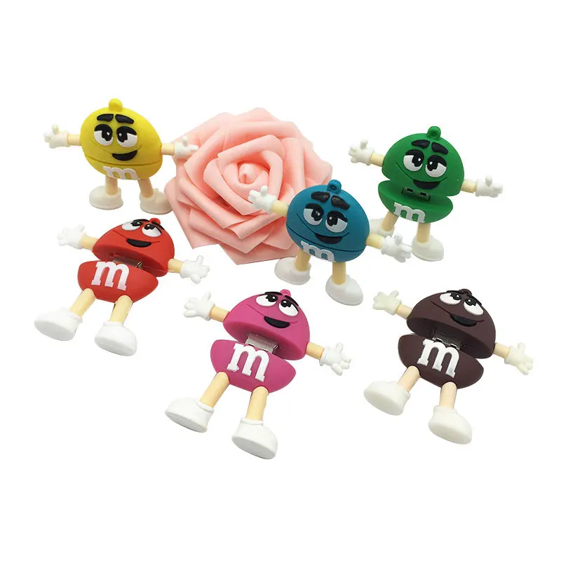 USB флеш-накопитель 128 Гб мультфильм M& M Chocolate Bean usb 2,0 4 ГБ 8 ГБ Флешка 16 Гб Флешка 32 Гб 64 Гб usb карта памяти