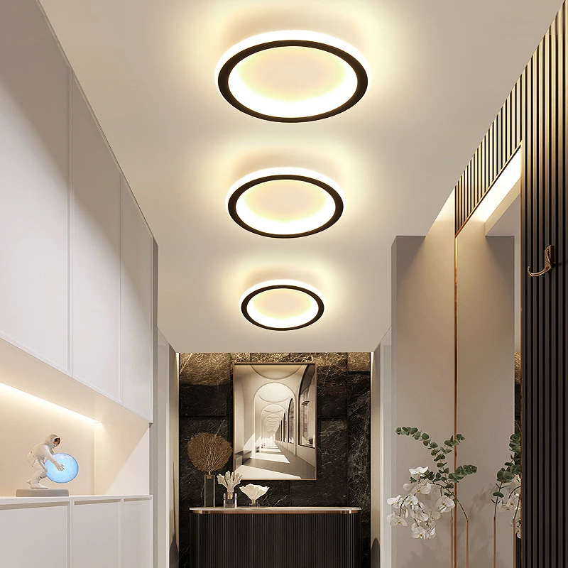 luminaria de teto estilo nordico redonda corredores dia 25cm suporte criativo de