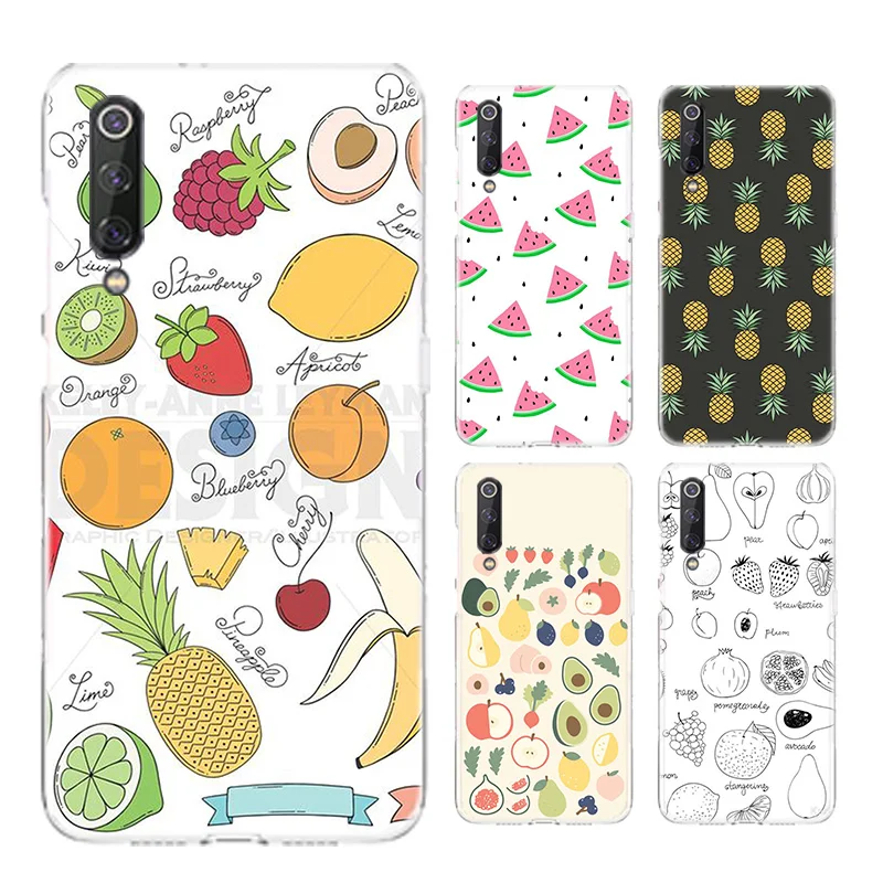 

Banana Watermelon Peach Pineapple Fruit Silicone Case For Xiaomi Note 10 9 8 lite A3 5X 6X CC9 CC9E 9SE 8SE 9T F1 Bags Cover