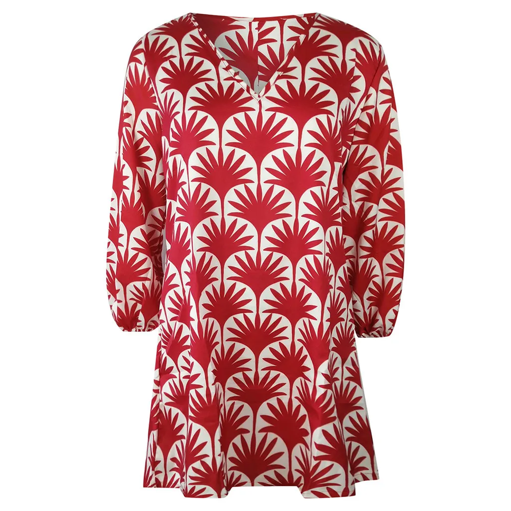 Летнее женское цветочное Хлопковое платье в стиле бохо новинка 2019 весна-осень