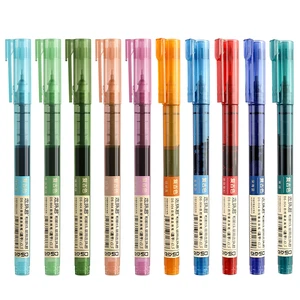 5 шт. Новинка Ретро стационарная 10 цветов винтажная гелевая ручка прямая жидкость 0,5 мм ширина линии Высокая емкость ручка для офисов и школ DS-904