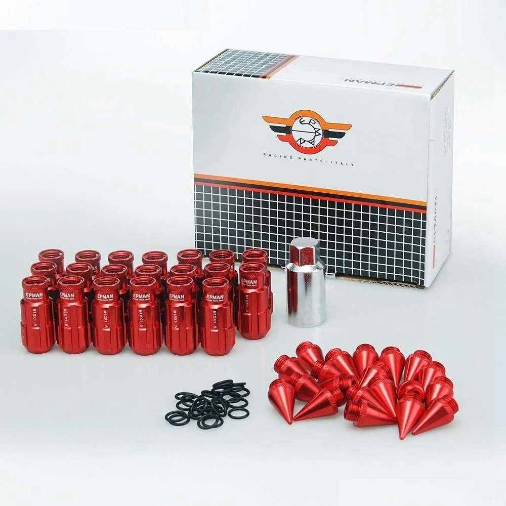 Гоночный Алюминий Блокировка гайки Украшенные шипами и 20 штук 12x1 5 W/ключ для Honda