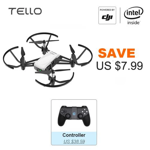 With Controller DJI Tello камера Дрон Ryze Tello Дрон с кодированием образование 720P HD Трансмиссия квадрокоптера FVR вертолет камера DJI Дрон - Цвет: With Controller