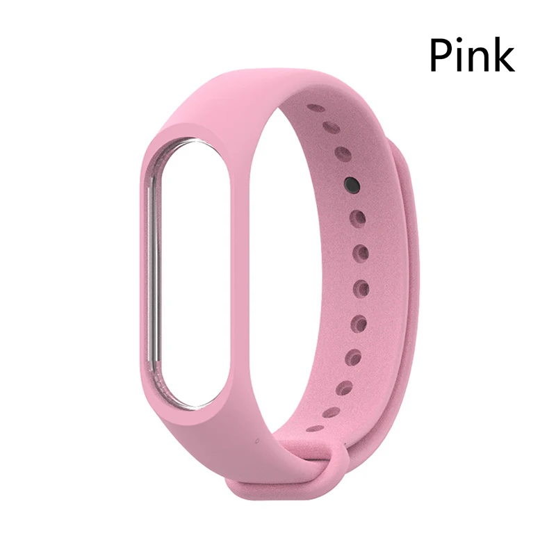 Силиконовый ремешок для Xiaomi mi Band 3 4 ремешок для спортивных часов часы умный Браслет сменный ремешок для mi Band 3 умный Браслет - Цвет: Pink