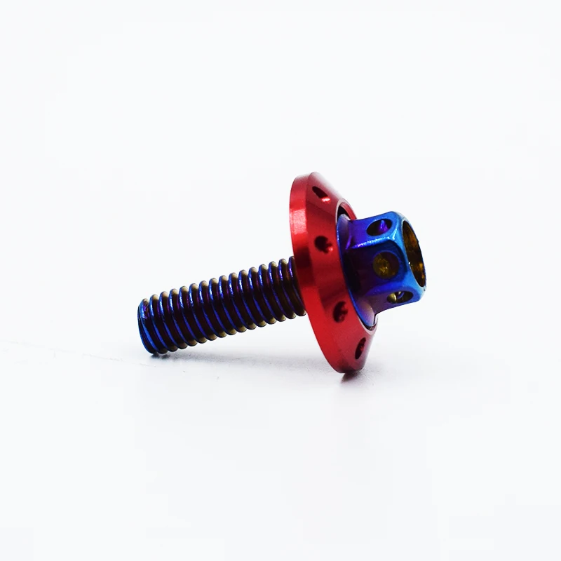 

M6 stainless steel 304 screw electroplated blue screw outer hexagon screw big head screw electric car motorcycle