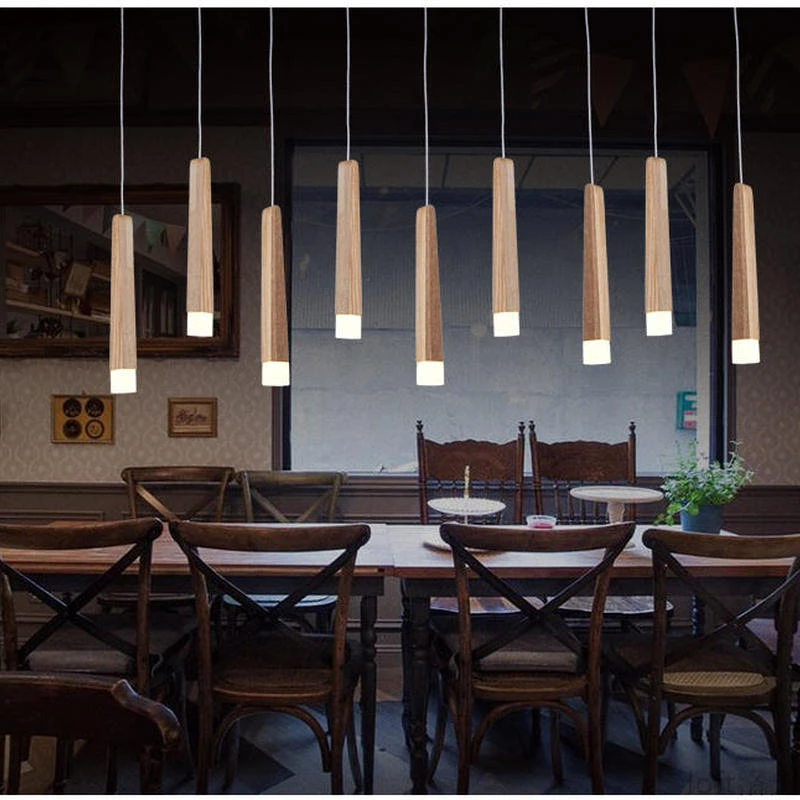 Подвесной светильник с деревянной палочкой Современное украшение для кухни