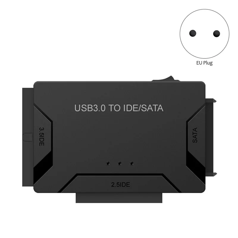 USB 3.0 to SATA IDE ATA Data Adapter 3 in 1 for PC Laptop 2.5 Inch 3.5 HDD Hard Disk Driver with Power EU Plug | Электроника
