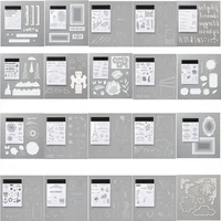 alphabet flower lace paris robot tree round square metal cutting dies match clear silicone stamps make cards scrapbook craft new