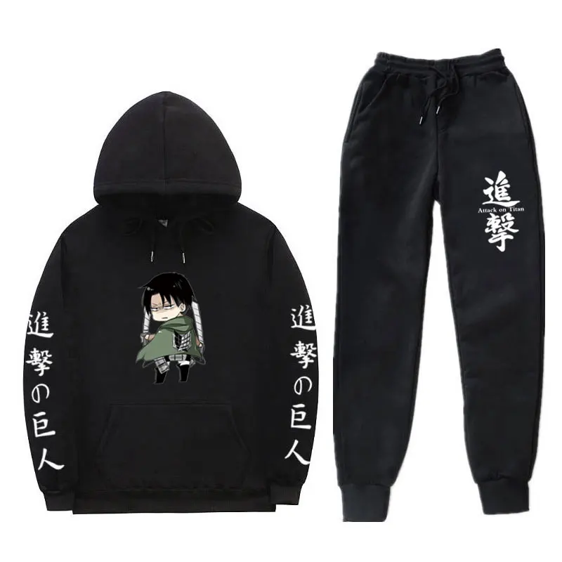 

Модный Набор «атака на Титанов» для мужчин и женщин, популярный хлопковый костюм Харадзюку в стиле хип-хоп «атака на Титанов», мужской повсе...