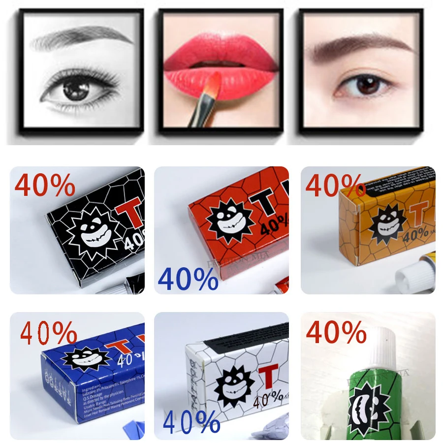 

Hadiyah tktx ORIGINAL 55% PMU Numb Painless Ointment Eyebrow Pigment Tattoo Beauty Supplies 10PCS