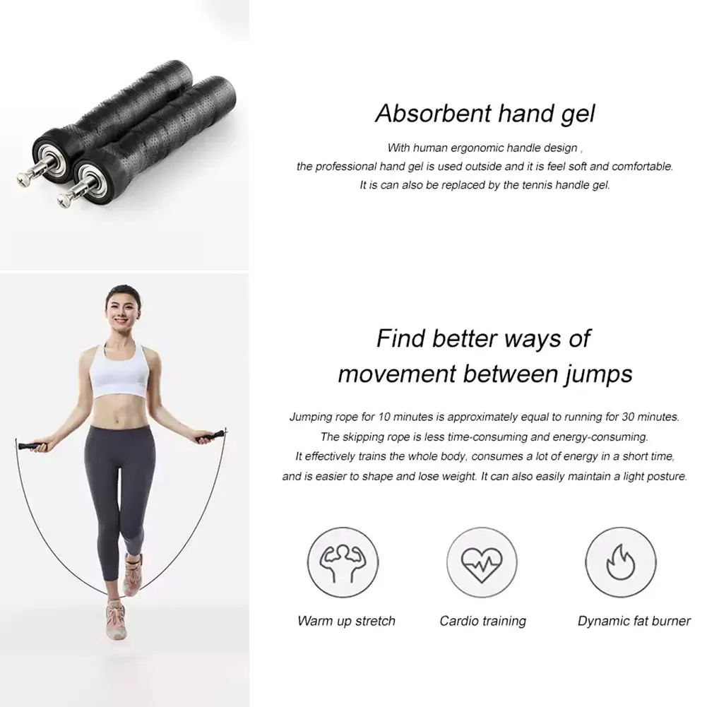 

Double Wire Heavy Metal Block Skipping Exercise Sports for Health Skipping Jump Ropes One-piece Bearing jumping rope