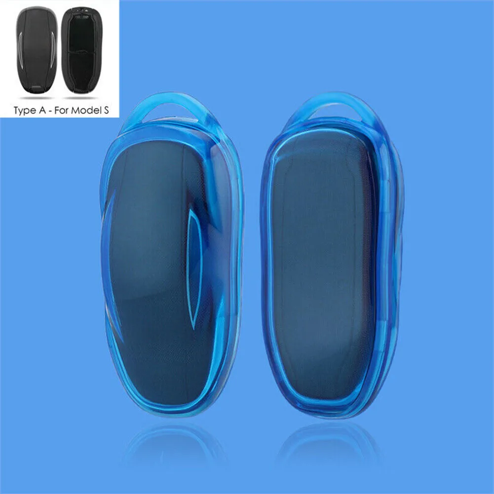 

Soft TPU Car Key FOB Case Cover Remote Smart Holder Skin For Tesla Model S/ X Key Case For Car Interior Mouldings