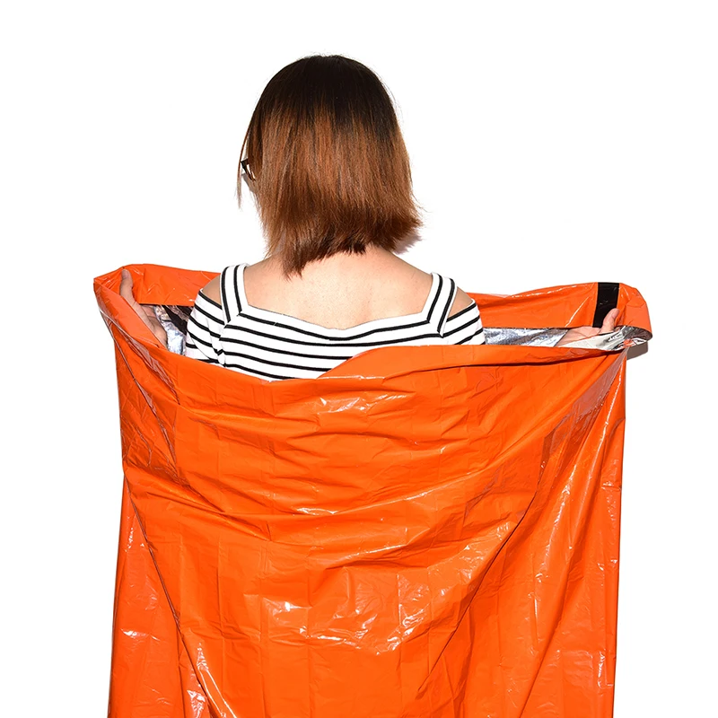 Аварийный спальный мешок оранжевый Термальность Светоотражающие выживания