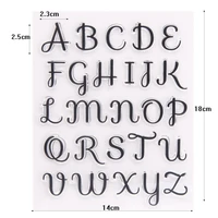 silicone clear stamps cutting dies for scrapbooking stencil big letters diy paper album cards making transparent rubber stamp