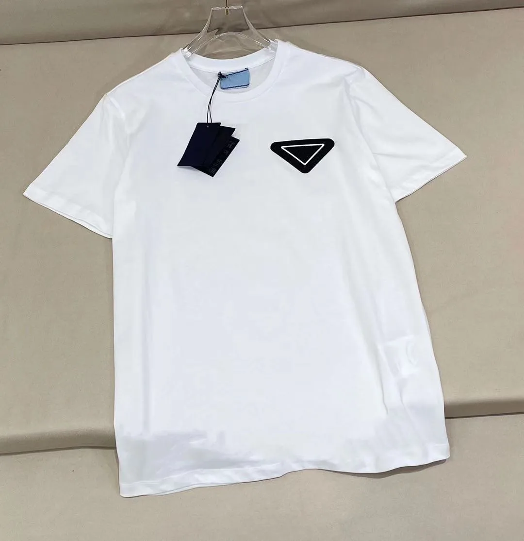 

Top 2021 summer new high-quality triangle badge fashion casual round neck short-sleeved T-shirt