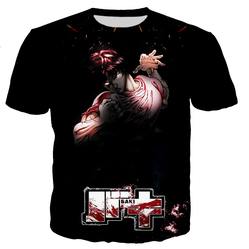 

3D Baki Hanma Printed T-shirt Men/women Baki Hanma Printed T-shirt Casual Harajuku T-shirt Streetwear Trendy Tops
