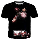 Футболка Мужскаяженская с 3D-принтом, повседневная тенниска с принтом Харадзюку, модная уличная одежда, топы