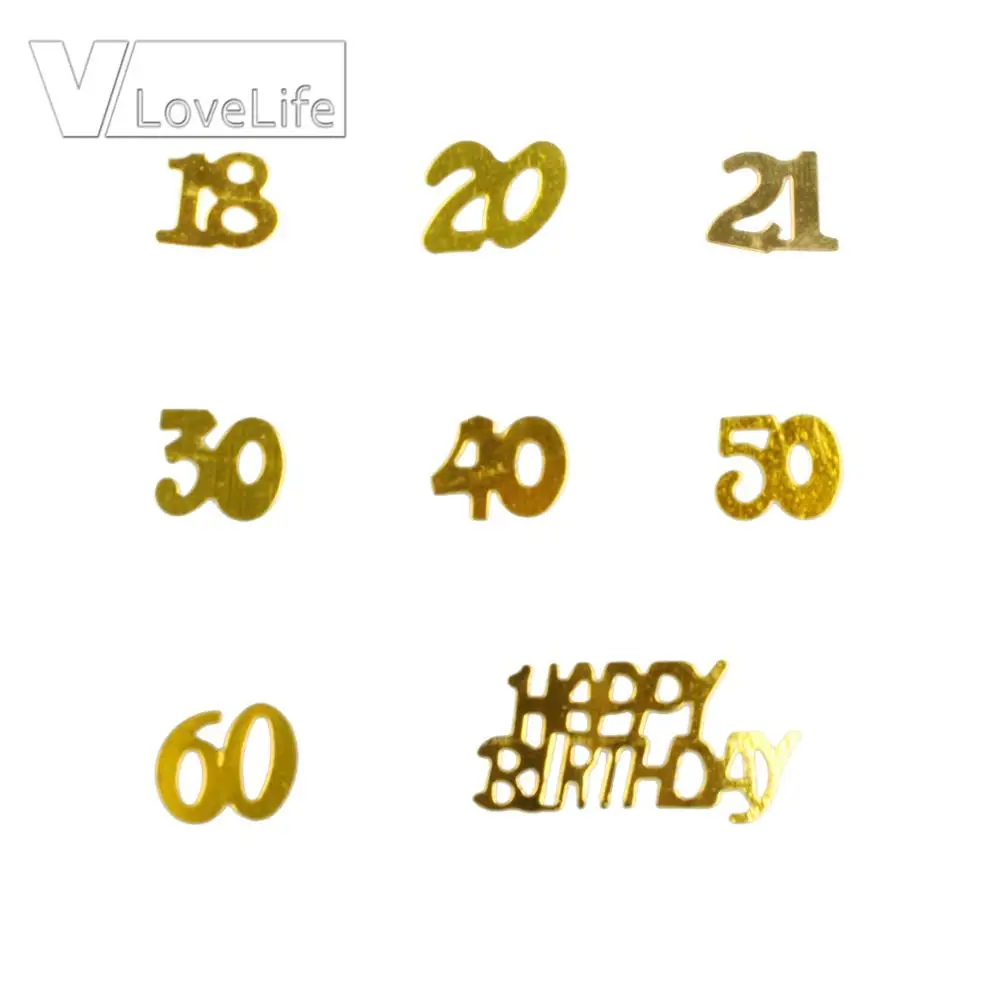 

15g Gold Confetti Digitals Number 30 40 50 Happy Birthday 1st Happy Birthday Decor Little Star Princess Baby Shower