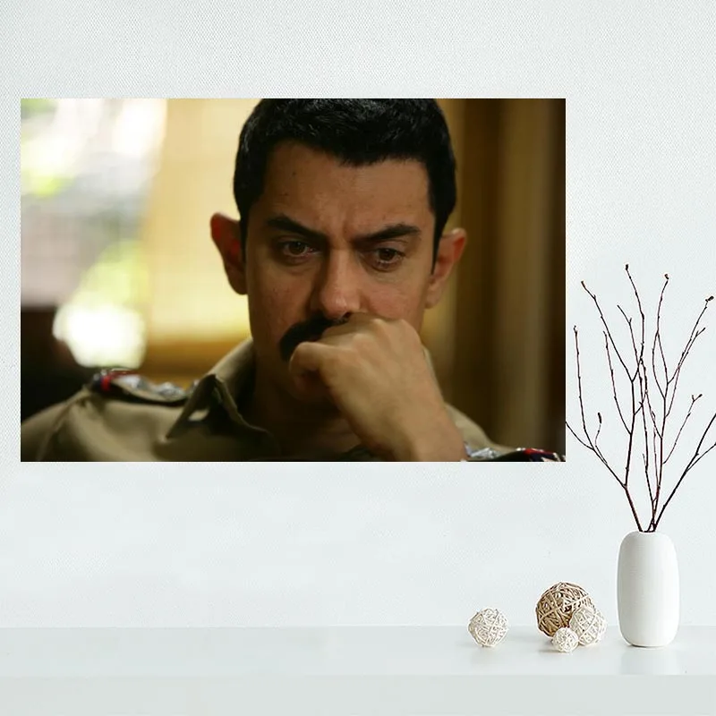 

2018 New arrival Custom Aamir Khan Canvas Painting Poster Home Decor Cloth Fabric Wall Art Poster for Living Room