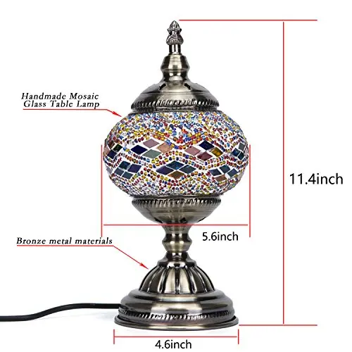 Мозаичные Лампы Ручной Турецкая мозаичная Настольная лампа с алмазной мозаики
