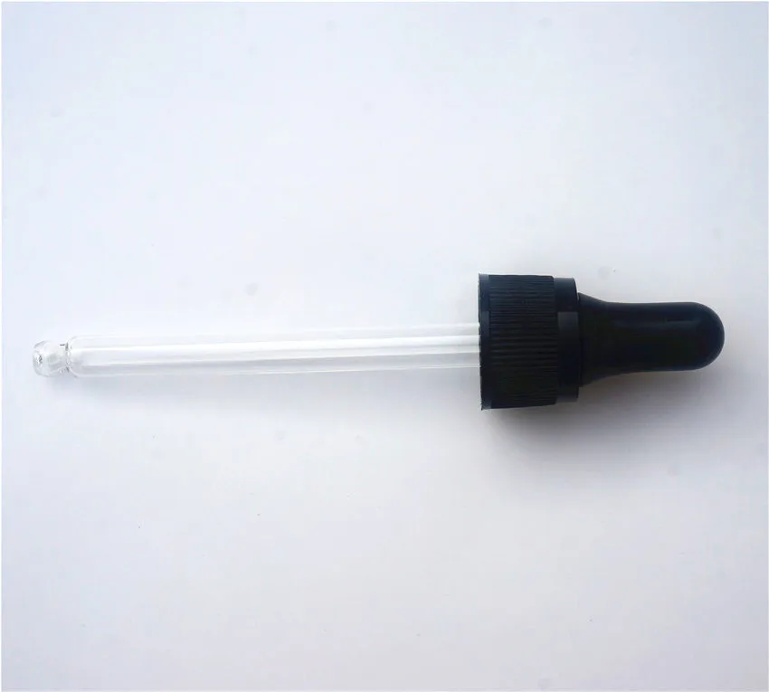 

20-300pcs 18/410 Essential Oil Bottles Cap Plastic White 5-100ml Cover Dropper Lid Black Glue Head Lid with Glass Dropper Pipe