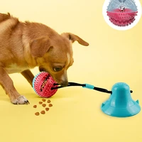 pet sucker toys food leakage gnawing resistant ball rubber molar teeth dog toy safe and nontoxic dog chew ball for training