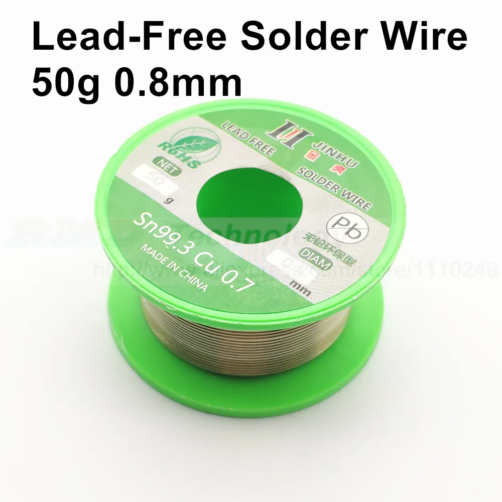 Припой без свинца Sn99.3 Cu0.7 0 5 мм 8 мм/50 г|lead-free solder wire|solder wirewire |
